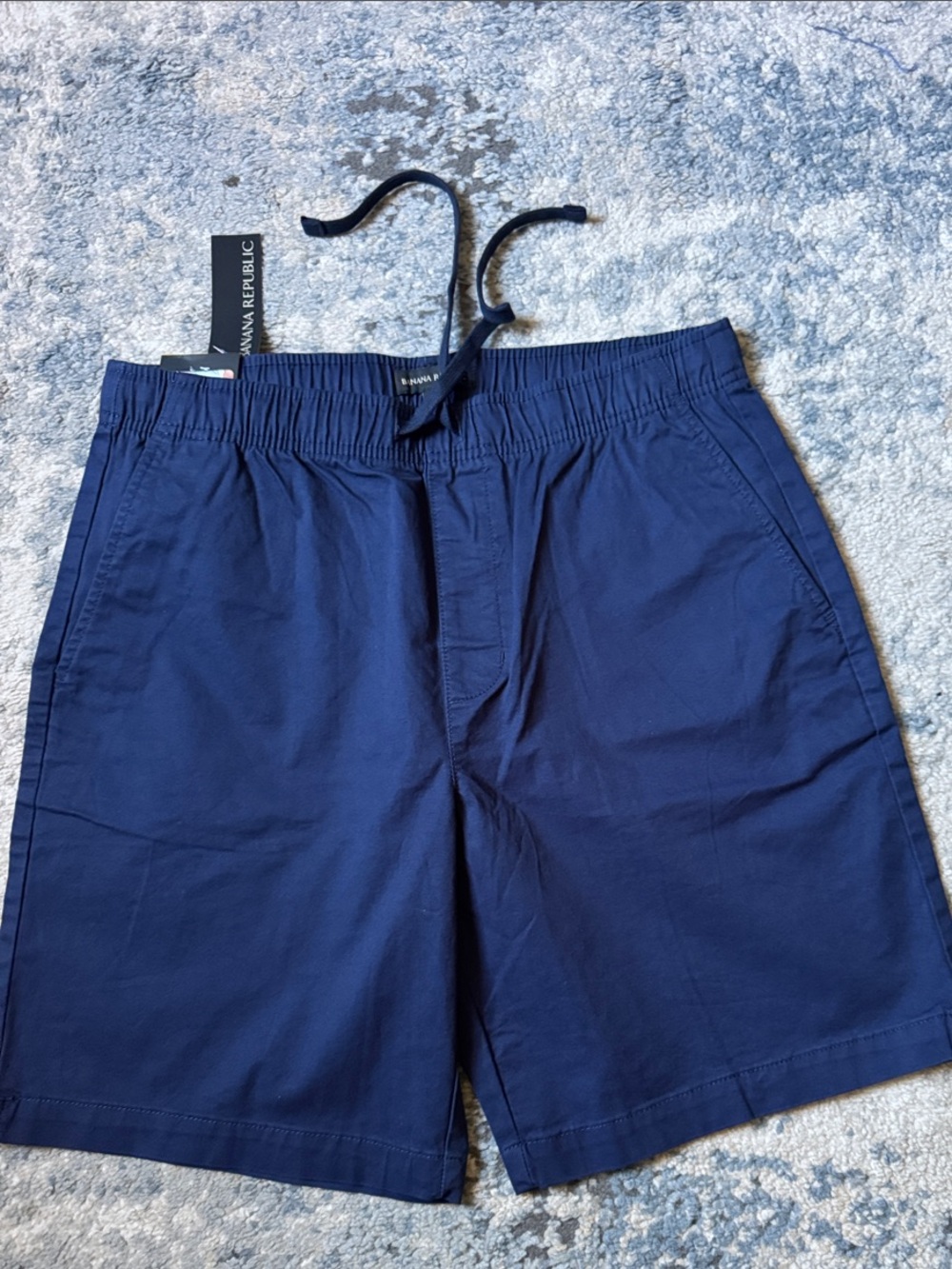 Banana Republic Navy Elastic-Waist Men's Hybrid Shorts